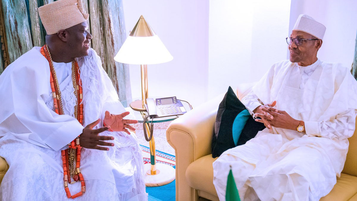 Ooni Of Ife Meets With President Buhari Over Security Issues