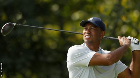 Tiger Woods shoots four-over at first PGA Tour play-off event