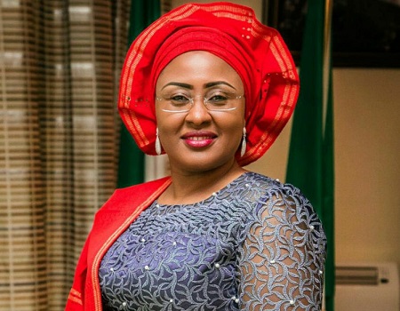 AISHA BUHARI, WIFE OF PRESIDENT BUHARI RETURNS TO THE COUNTRY DENIES ABANDONING HER DUTY.