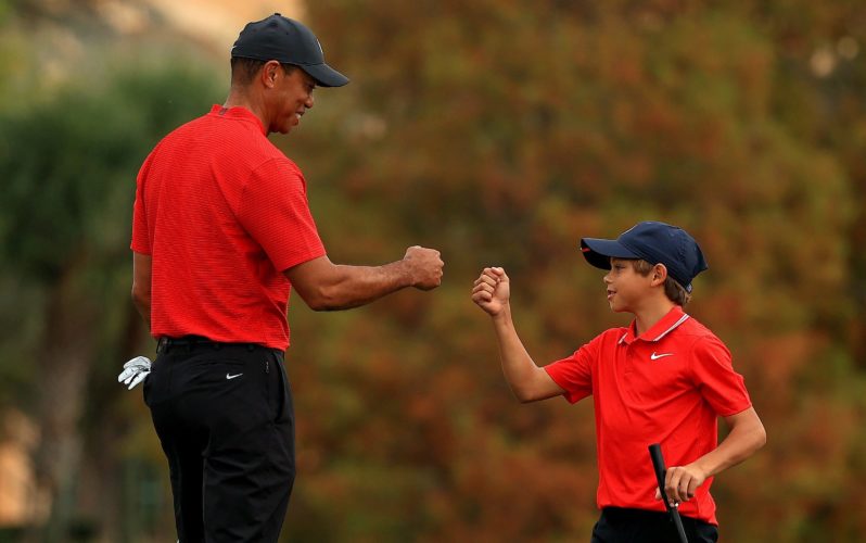 Tiger Woods And Son Charlie Finish Seventh At PNC Exhibition Event