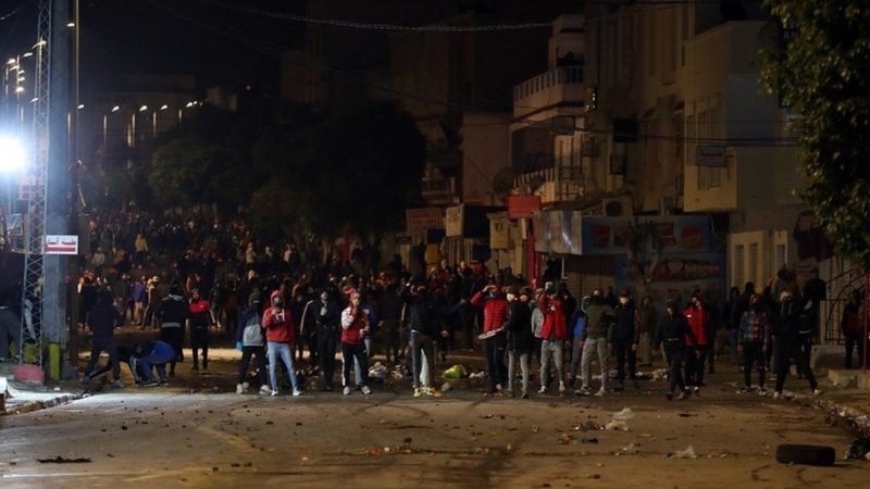 Police In Tunisia Arrests People Demonstrating Against Severe Economic Problems
