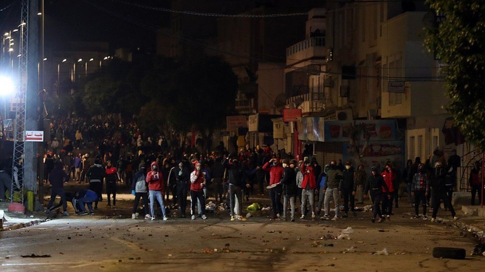 Police In Tunisia Arrests People Demonstrating Against Severe Economic Problems