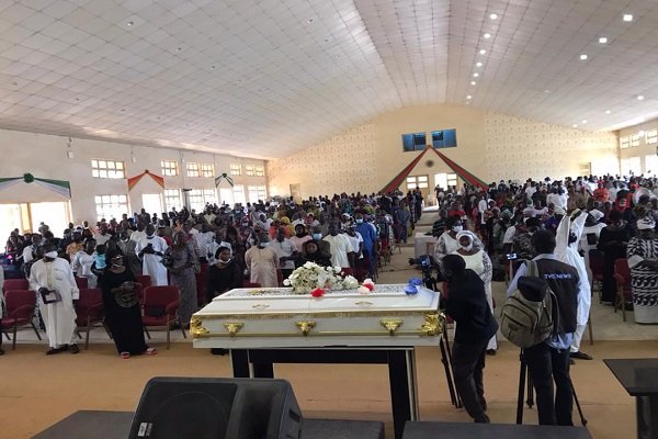 Tears Flow As Remains Of One Of The Abducted Students Of Greenfield University, Kaduna State, Is Buried
