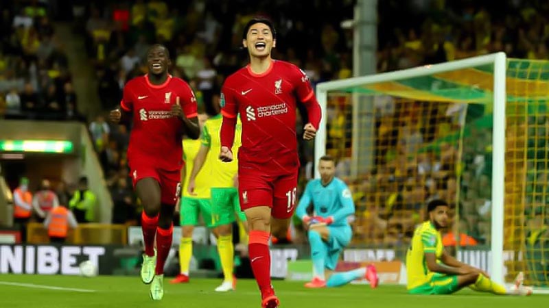 Minamino Gets Double In Liverpool Win Over Norwich In EFL Cup