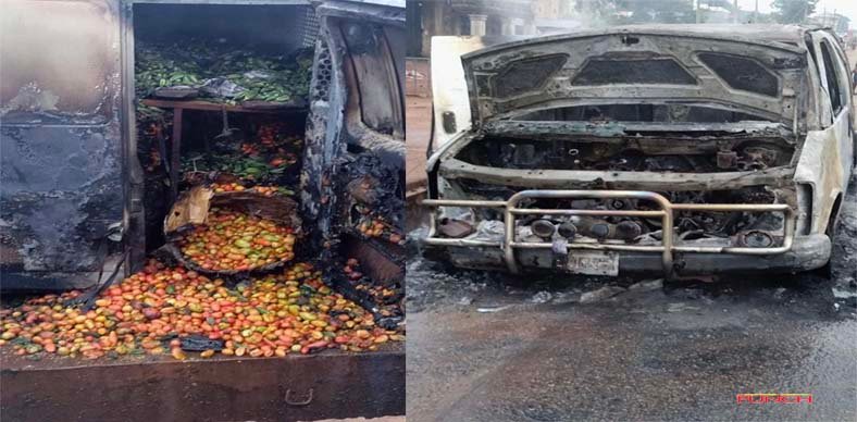 Hoodlums Set Vehicle Ablaze In Enugu