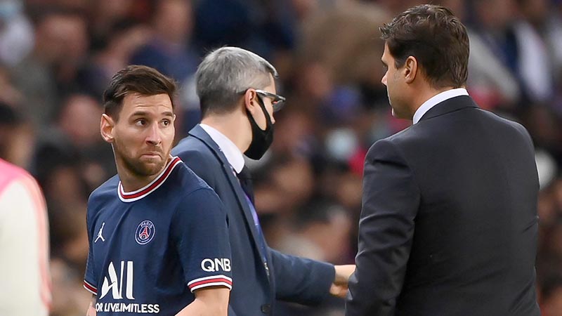 PSG Coach Pochettino Defends Messi Substitution, Citing A Knee Injury