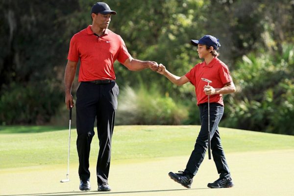 Tigers Woods Claims Second Spot With Son On Competitive Return