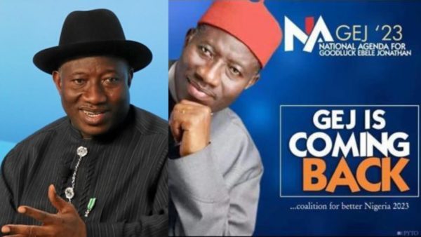 Jonathan’s 2023 Campaign Posters Surface In Lagos, Abuja