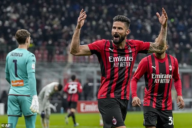 Olivier Giroud Strikes As Ac Milan Reach Coppa Italia Last Eight