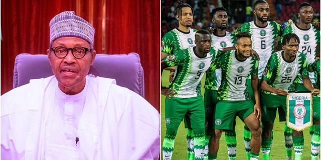 President Buhari Motivates Super Eagles Ahead Of Tunisia Clash [VIDEO]