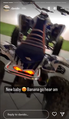 Davido Spoils Himself With A Custom-Made Power Bike