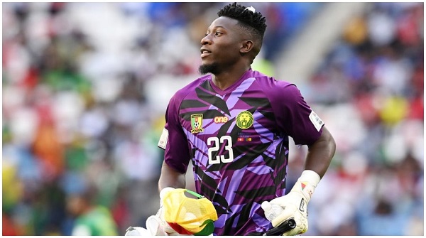 Andre Onana, Cameroon’s Goalkeeper Removed From Their World Cup Squad