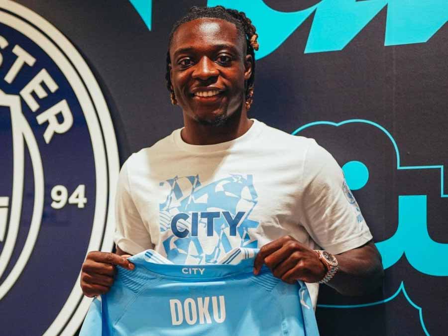 Manchester City sign Belgium winger from Rennes for £55.4m on a five-year contract