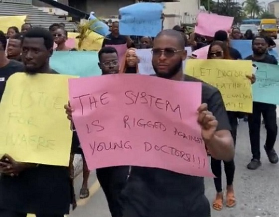 Hospital House Officers in Lagos Protest Tragic Death of Colleague