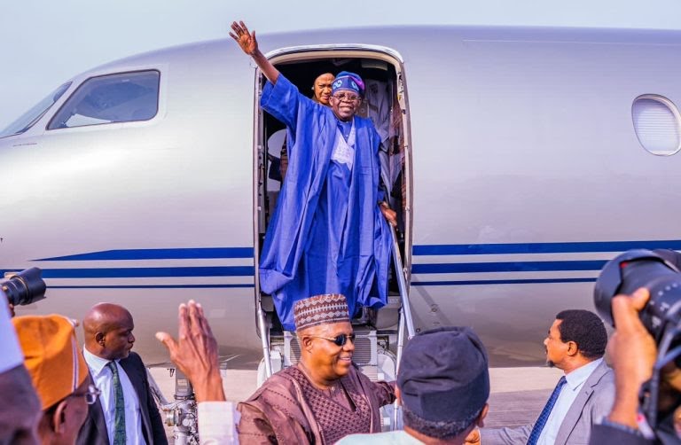 Tinubu Returns To Nigeria After Guinea-Bissau Trip