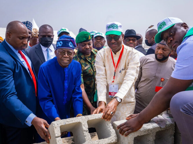 President Tinubu Flags Off Construction Of 3,112 Housing Project in Abuja