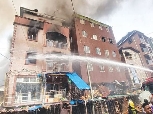 NEMA Blames Water Scarcity As Fire Razes Four Lagos Buildings