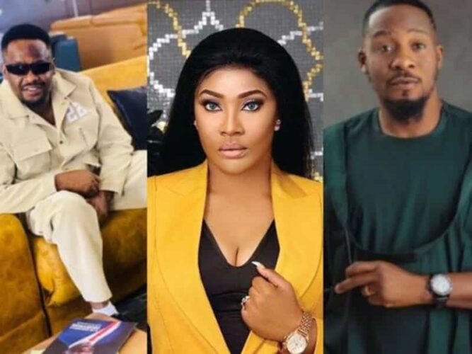 Angela Okorie Criticizes Zubby Michael Over Video of Cash Donation to Pope Junior’s Family