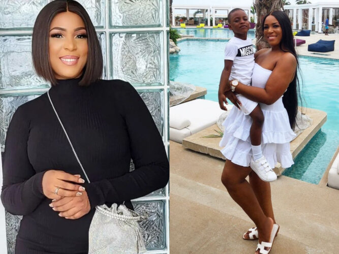 Linda Ikeji Explains Why Her Son Will Continue to Bear Her Surname