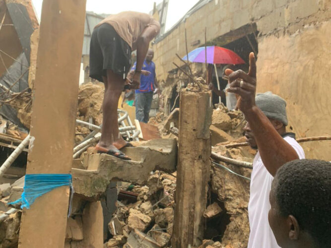 Rescue Efforts Save Seven After Two-Storey Building Collapse in Lagos