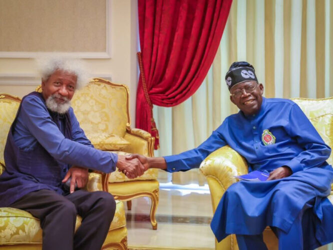 Tinubu Renames National Theatre After Soyinka