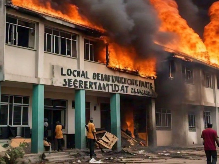 Fire Razes Section of Eleme Local Government Secretariat in Rivers State