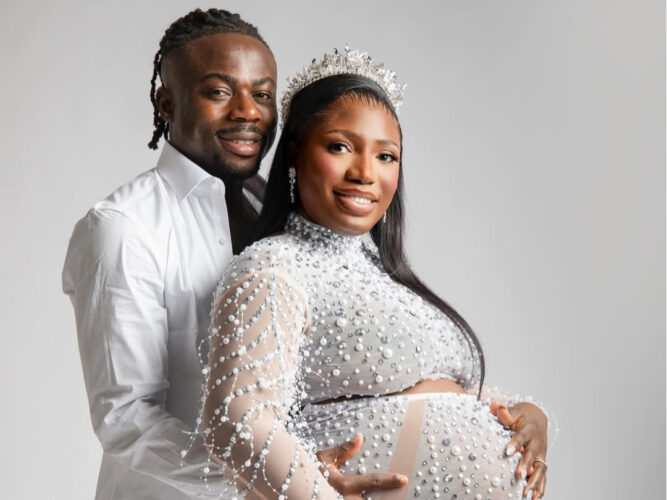 Super Eagles Winger Moses Simon and Wife Celebrate Arrival of Their First Son